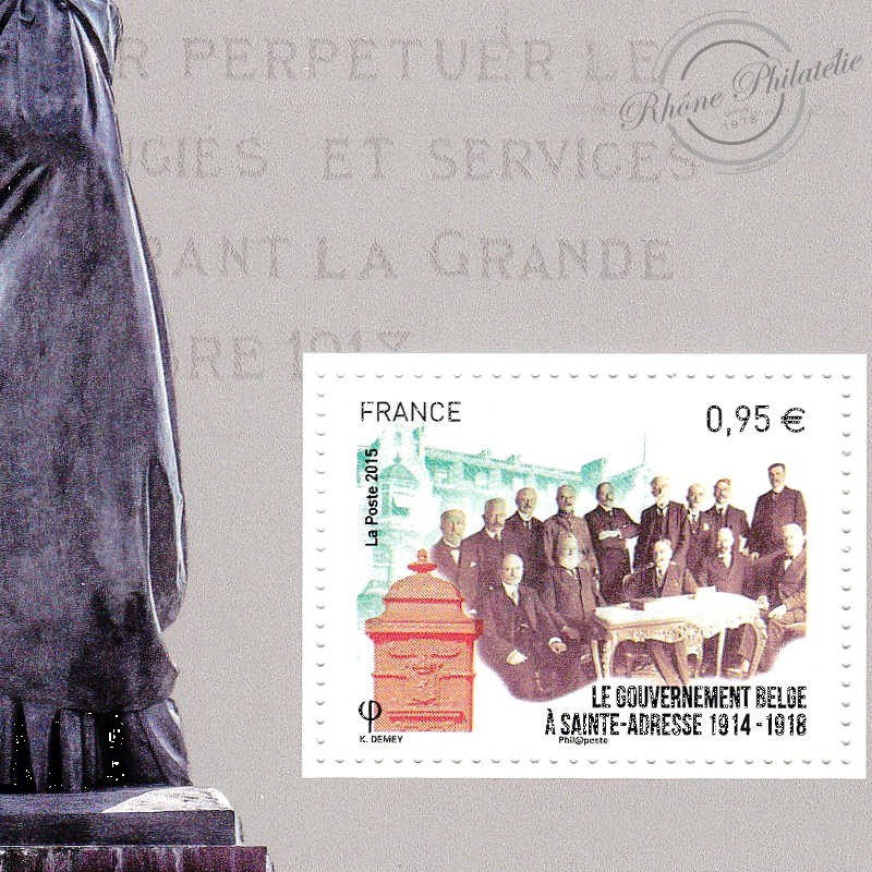 BLOC SOUVENIR N°__110 LE GOUVERNEMENT BELGE A SAINTE-ADRESSE 1914-1918 (2015)