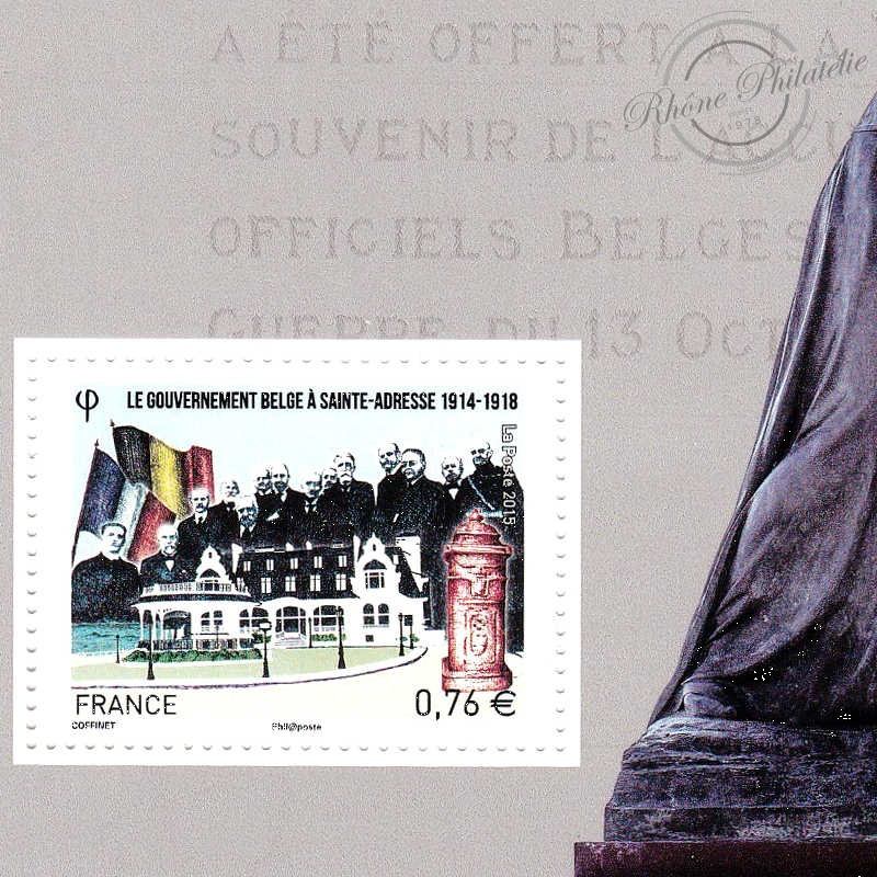 BLOC SOUVENIR N°__110 LE GOUVERNEMENT BELGE A SAINTE-ADRESSE 1914-1918 (2015)