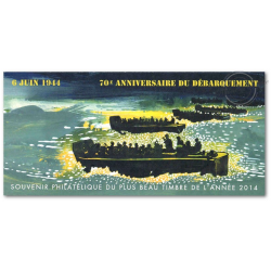 BLOC SOUVENIR N°114 70E ANNIVERSAIRE DEBARQUEMENT TIMBRE NEUF** ANNEE 2015