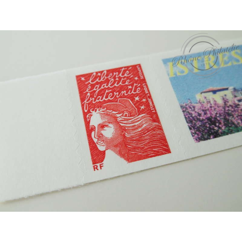 TIMBRE PERSONNALISE N°3729A MARIANNE 14 JUILLET, VIGNETTE ISTRES EGLISE