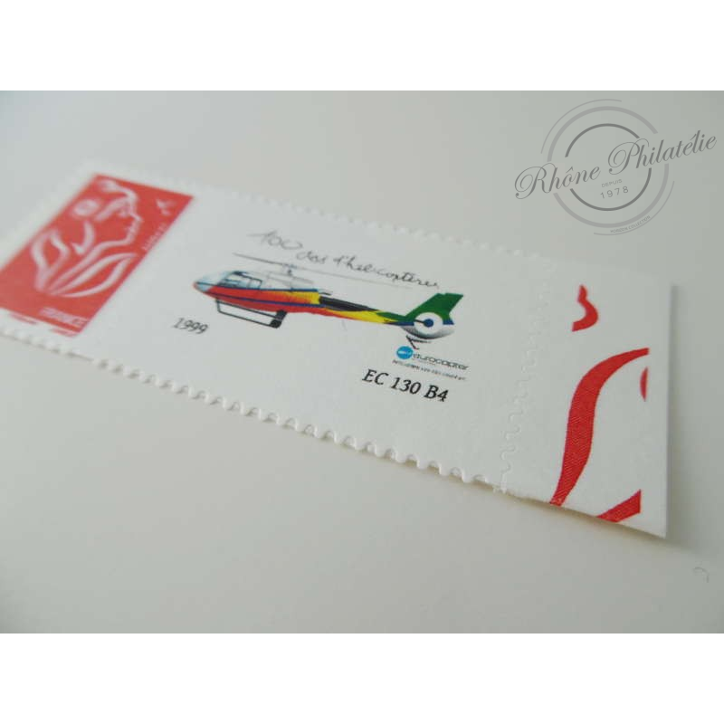 TIMBRE PERSONNALISE N°3802Ab MARIANNE LAMOUCHE PHIL@POSTE, EUROCOPTER EC130B4
