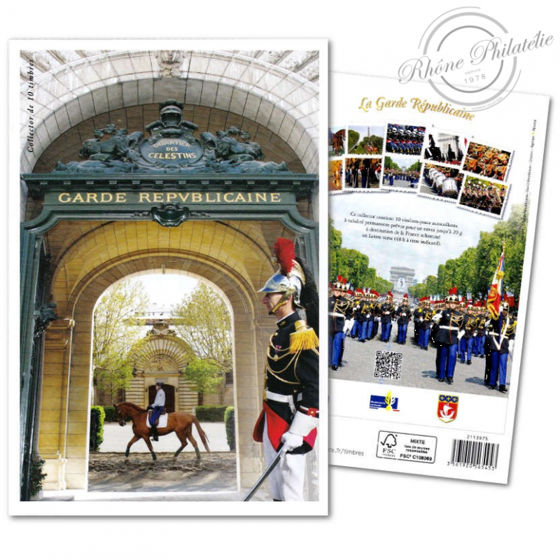 COLLECTOR LA GARDE REPUBLICAINE (2013) TIMBRES LETTRES VERTES 20G AUTOADHESIFS