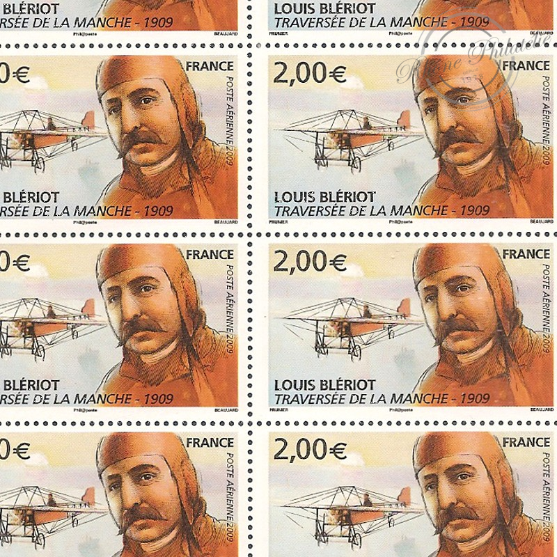 POSTE AÉRIENNE N° 72 LOUIS BLERIOT ANNÉE 2009 LUXE FEUILLE DE 10 TIMBRES NEUFS**