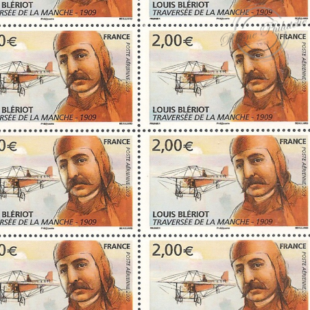 PA N°_72 LOUIS BLERIOT 2009 LUXE feuille de 10 timbres