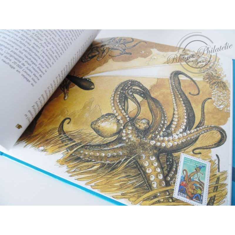 FRANCE, LIVRE DES TIMBRES " JULES VERNE : AVENTURES ET LÉGENDES " ANNÉE 2005