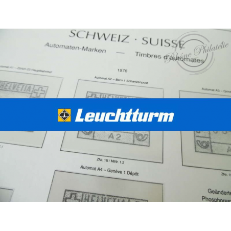 FEUILLES LEUCHTTURM pour timbres distributeurs de Suisse