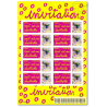 FEUILLE TIMBRES MESSAGE BEN "INVITATION" (3760B) AUTOADHESIFS AVEC VIGNETTE PHOTO