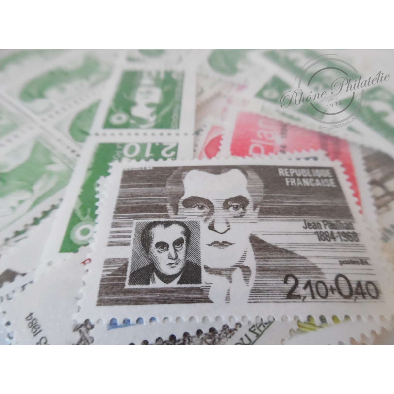 LOT DE TIMBRES DE 2.10FFR ET 2.70FFR POUR 50 LETTRES VERTES 20G