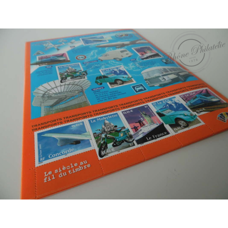 LOT DE 19 BLOCS LE SIECLE AU FIL DU TIMBRE / TRANSPORTS, FACIALE 87€