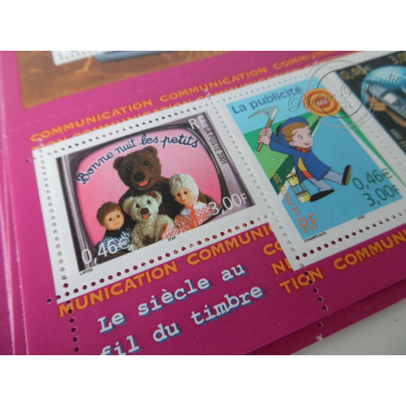 LOT DE 28 BLOCS LE SIECLE AU FIL DU TIMBRE / COMMUNICATION, FACIALE 128€