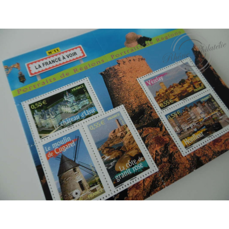 LOT TIMBRES-POSTE EN EUROS, 10 BLOCS LA FRANCE A VOIR No11