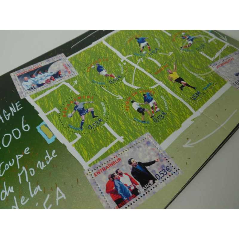 LOT TIMBRES-POSTE EN EUROS, BLOCS COUPE DU MONDE ALLEMAGNE 2006