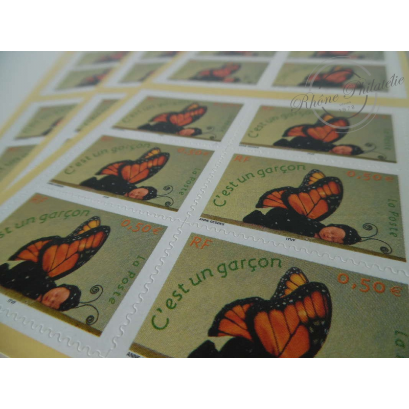 LOT TIMBRES-POSTE 0.50 EUROS, CARNETS C EST UN GARÇON