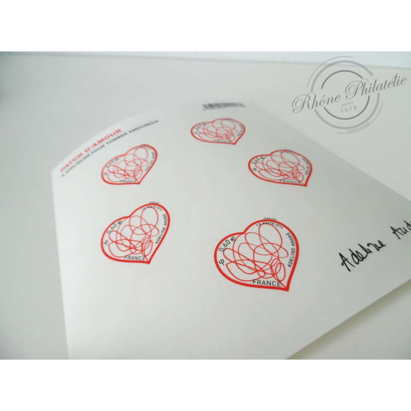 LOT TIMBRES-POSTE EN EUROS, BLOCS PATCH D'AMOUR