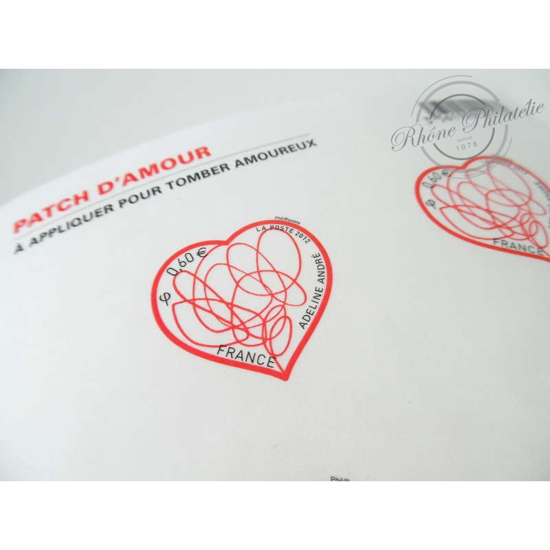 LOT TIMBRES-POSTE EN EUROS, BLOCS PATCH D'AMOUR