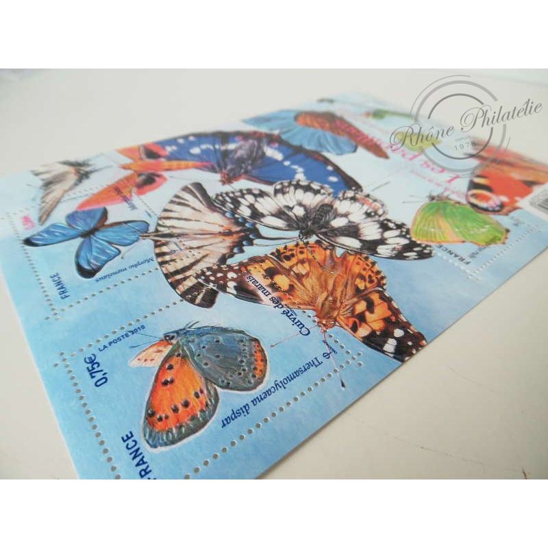 LOT TIMBRES-POSTE EN EUROS, 17 BLOCS LES PAPILLONS