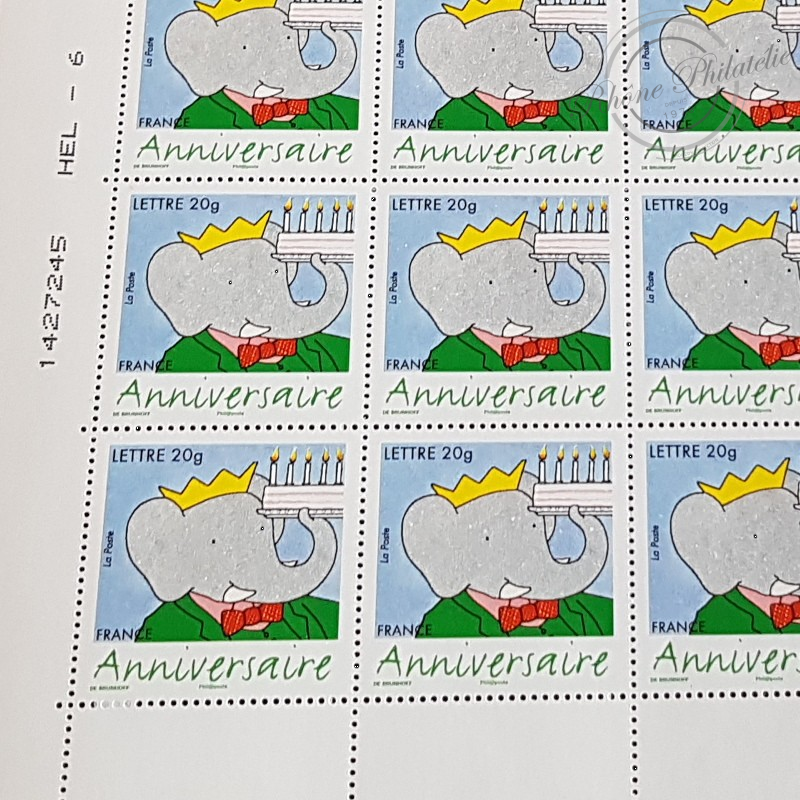 FEUILLE TIMBRES POSTE No3927 ANNIVERSAIRE, BABAR (2006)