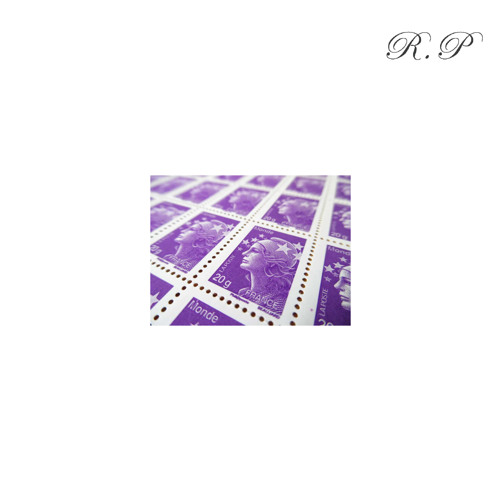 FEUILLE TIMBRES POSTE No4568 MARIANNE DE BEAUJARD (2011) VIOLET LETTRE 20G MONDE