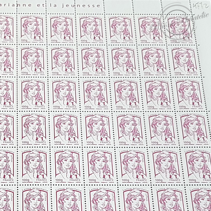 FEUILLE COMPLETE No4772 MARIANNE DE CIAPPA (2013) ROSE FUSHIA LETTRE 100G