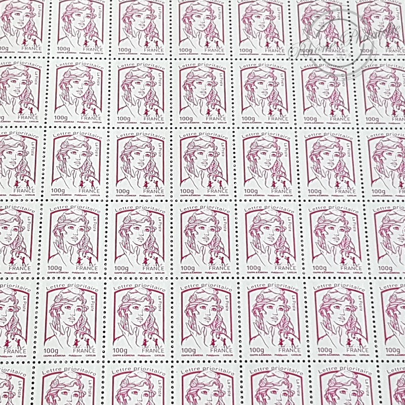 FEUILLE COMPLETE No4772 MARIANNE DE CIAPPA (2013) ROSE FUSHIA LETTRE 100G