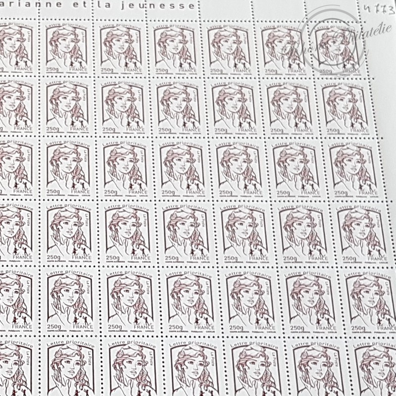 FEUILLE No4773 MARIANNE DE CIAPPA (2013) BRUN-PRUNE LETTRE 250G