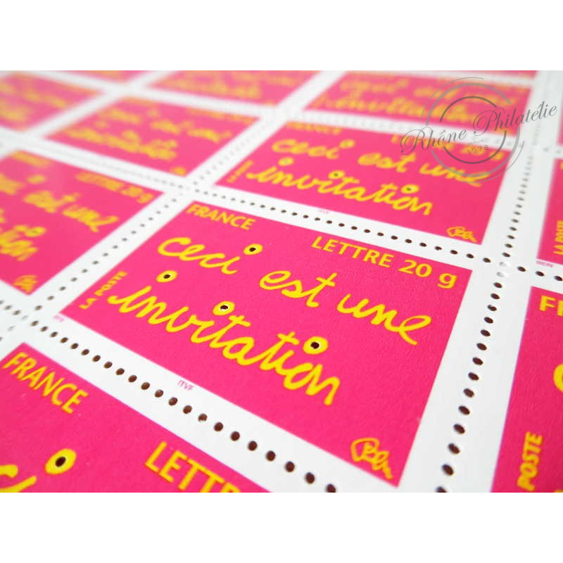 FEUILLE TIMBRES POSTE No3760 MESSAGES DE BEN CECI EST UNE INVITATION (2005)