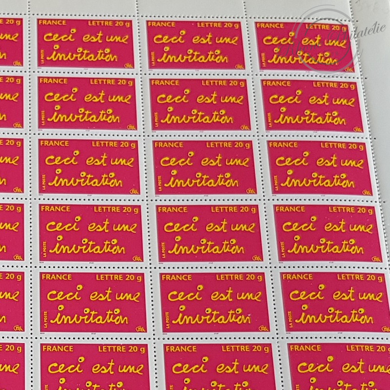 FEUILLE TIMBRES POSTE No3760 MESSAGES DE BEN CECI EST UNE INVITATION (2005)