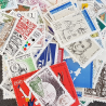 LOT DE 100 LETTRES VERTES AVEC 2 TIMBRES 2.5FFR ET 2.8FFR