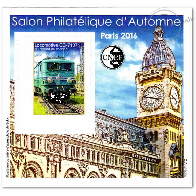 BLOC CNEP N°_73a NON DENTELE "SALON PHILATELIQUE D'AUTOMNE PARIS 2016" LUXE