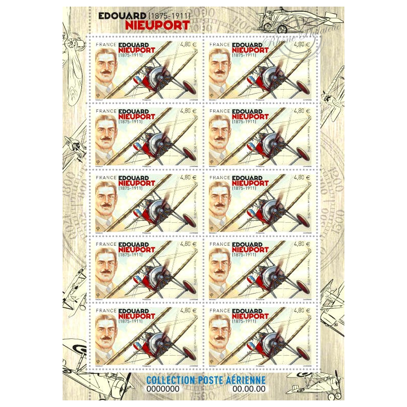 POSTE AERIENNE EDOUARD NIEUPORT N°80 FEUILLE COLLECTOR 2016