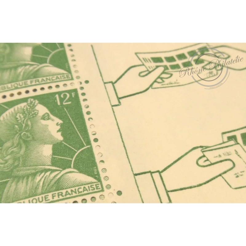 LOT 15 CARNETS 1010-C 1 TYPE MARIANNE DE MULLER 10 TIMBRES POSTE, 1955-59