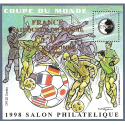 BLOC CNEP N°27 FRANCE NEUF** "COUPE DU MONDE 1998" SURCHARGE