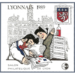 BLOC CNEP N°10 "LYONNAIS 1989" FRANCE TIMBRES NEUFS "SALON PHILATELIQUE DE LYON"