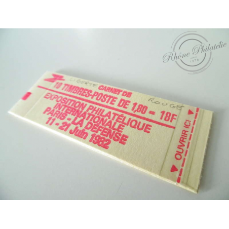CARNET MODERNE 2220-C 2 TYPE "LIBERTE" DELACROIX PHILEXFRANCE 82, 1F80 ROUGE