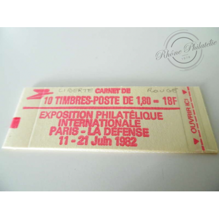 CARNET MODERNE 2220-C 2 TYPE "LIBERTE" DELACROIX PHILEXFRANCE 82, 1F80 ROUGE