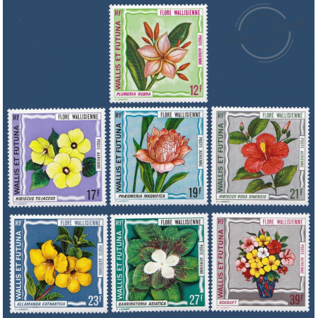 WALLIS ET FUTUNA POSTE AERIENNE N° 49-55 SERIE TIMBRES FLORE WALLISIENNE 1973