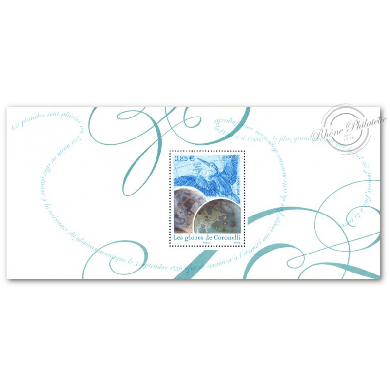 LOT DE 10 BLOCS SOUVENIRS N°_26 GLOBES DE CORONELLI 2008, SANS POCHETTE