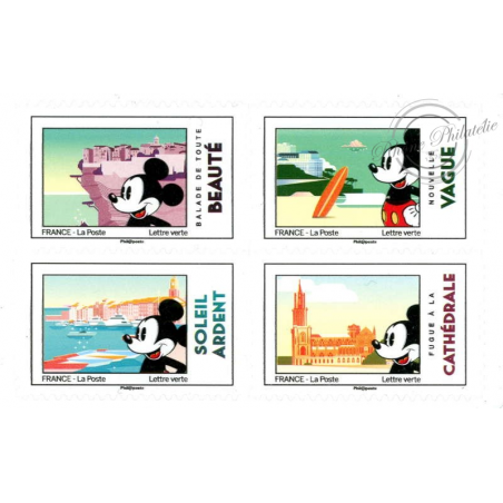 CARNET FRANCE BC 1582 "MICKEY ET LA FRANCE" TIMBRES POUR AFFRANCHIR 12 lettres 20g