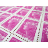 FEUILLE TIMBRES POSTE No4570 MARIANNE DE BEAUJARD (2011) ROSE LILAS LETTRE 100G