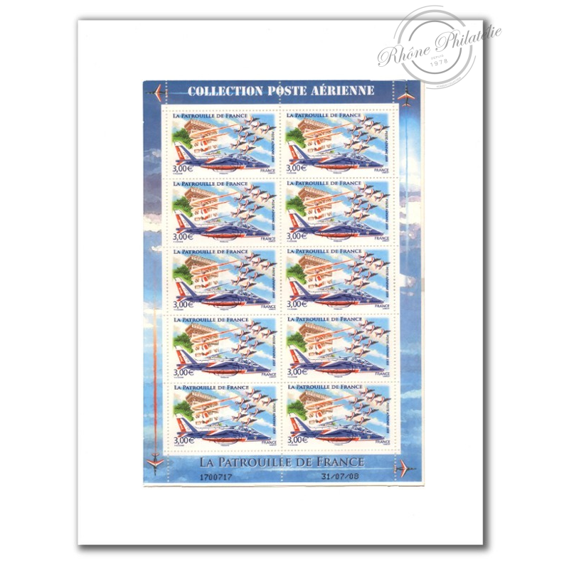 POSTE AÉRIENNE N° 71 LA PATROUILLE 2008 LUXE FEUILLE COLLECTOR 10 TIMBRES NEUFS