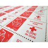 FEUILLE TIMBRES POSTE N°3745 MARIANNE ROUGE DE LAMOUCHE SOLIDARITE ASIE (2005)