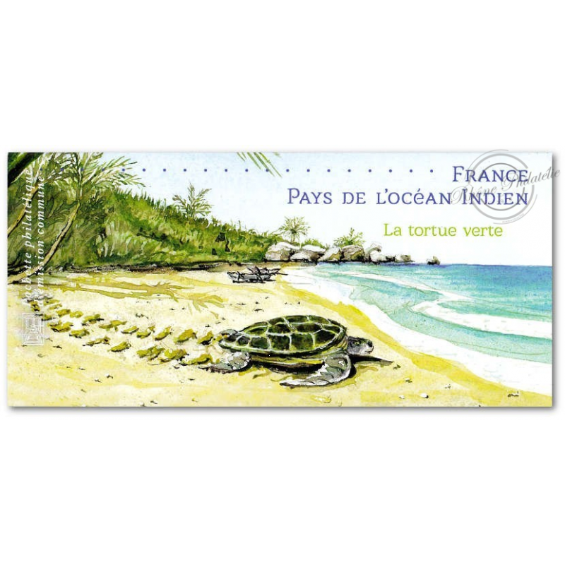 EMISSION COMMUNE (2014) PAYS OCÉAN INDIEN : TORTUE VERTE
