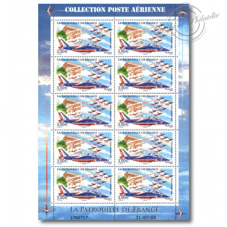 PA N°_71 LA PATROUILLE 2008 LUXE FEUILLE 10 timbres