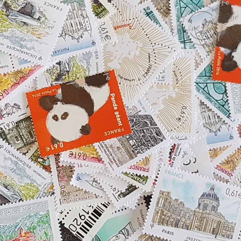 LOT DE 100 TIMBRES FRANCE NEUFS AFFRANCHISSEMENT 0.61 EUROS, SOUS FACIALE