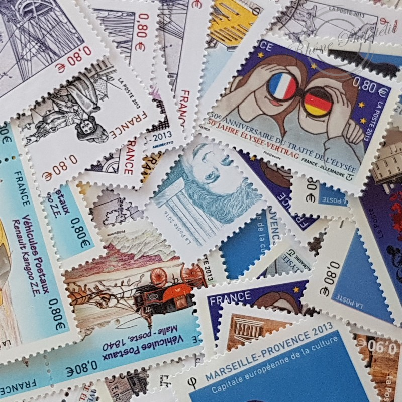 LOT DE 100 TIMBRES-POSTE 0.80 € LOT DE 100 TIMBRES-POSTE 0.80 €