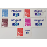 LOT TIMBRES PERSONNALISES N°3729 MARIANNE 14 JUILLET VIGNETTE INFOGEST