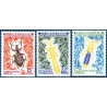 TAAF No 49 A 51 SERIE DES INSECTES TIMBRES NEUFS SANS CHARNIERE 1973
