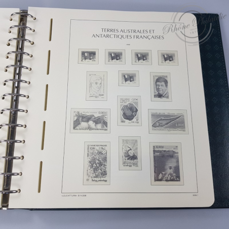 ALBUM LEUCHTTURM feuilles timbres TAAF 2005-2016