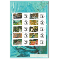 FEUILLE F3866A TIMBRES "LES IMPRESSIONNISTES" AVEC VIGNETTE CERES