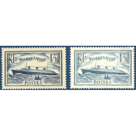 N°299 ET 300 PAQUEBOT NORMANDIE, TIMBRES NEUFS* 1935